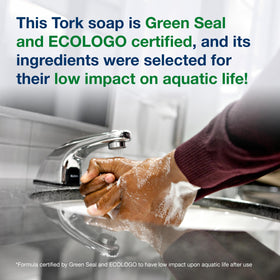 Tork refill installed in S4 dispenser illustrating compatibility and simple replacement