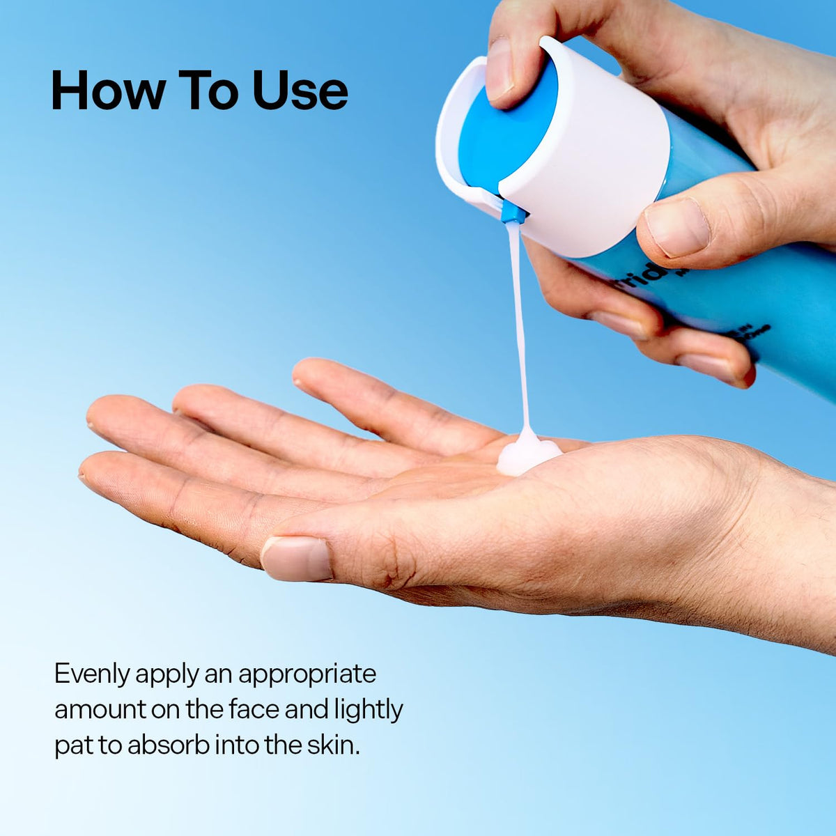 Torriden applied after shave on jawline, conveys calming and cooling benefit