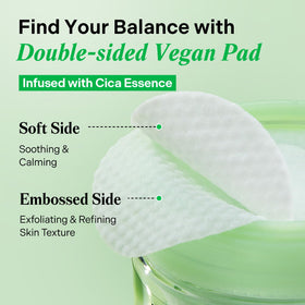 Torriden pad soaked with clear essence, indicates hydrating delivery