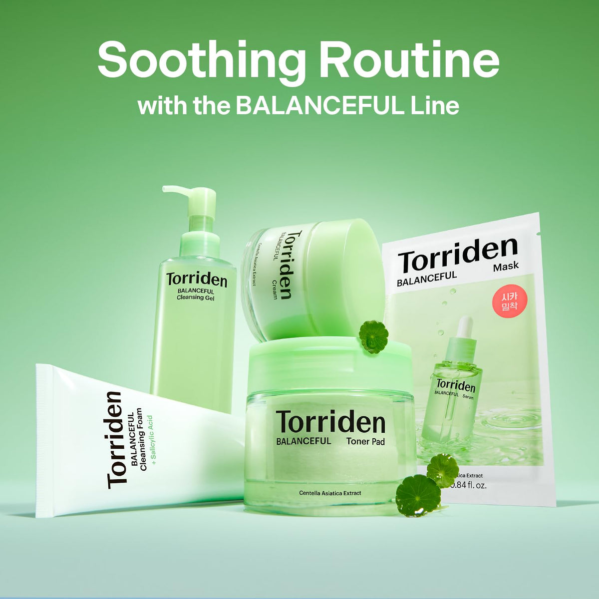 Torriden packaging detail with recycled icons, emphasizes sustainability