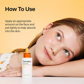 Small amount of Torriden serum on skin, shows fast absorption benefit