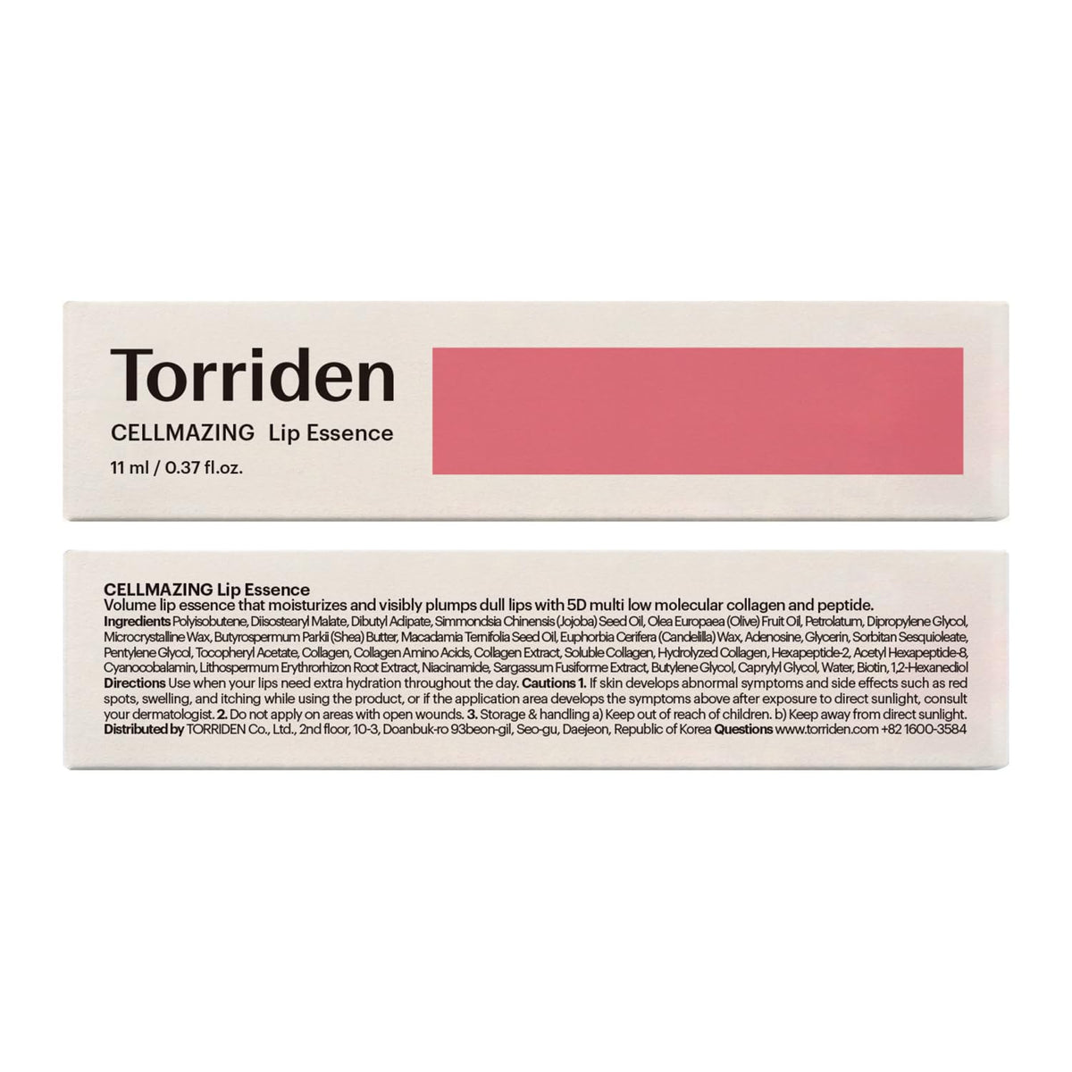 Torriden before and after lips showing improved smoothness and shine
