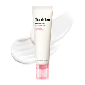 Torriden jar front view showing clean design and firming cream benefits