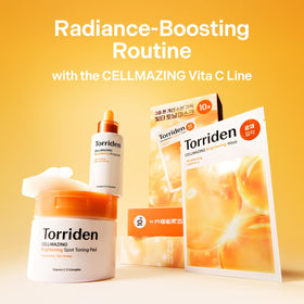 Recycled plastic bottle detail on Torriden product, highlights sustainability