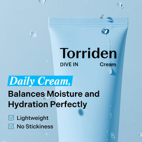 Torriden open jar view revealing creamy consistency and easy absorption benefit