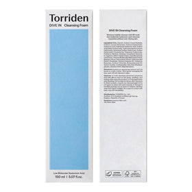 Torriden product and box flatlay showing vegan certification and eco packaging