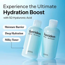 Torriden texture close-up pouring to show lightweight hydrating consistency