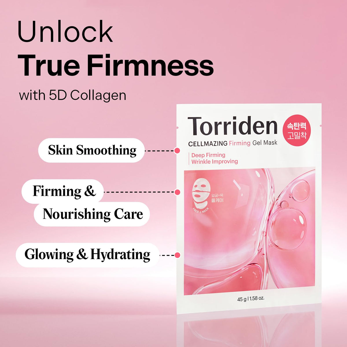 Torriden embossed gel texture close-up highlighting snug fit benefit
