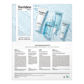 Torriden mini bottles inside toiletry bag emphasizing portability benefit