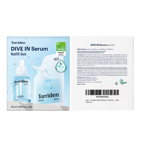 Torriden packaging detail showing FSC-certified materials and refill benefit