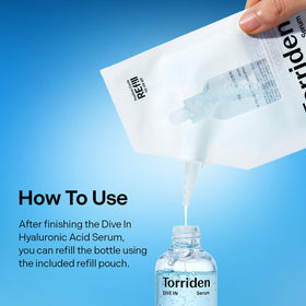 Torriden serum next to hand to show size and travel-friendly benefit
