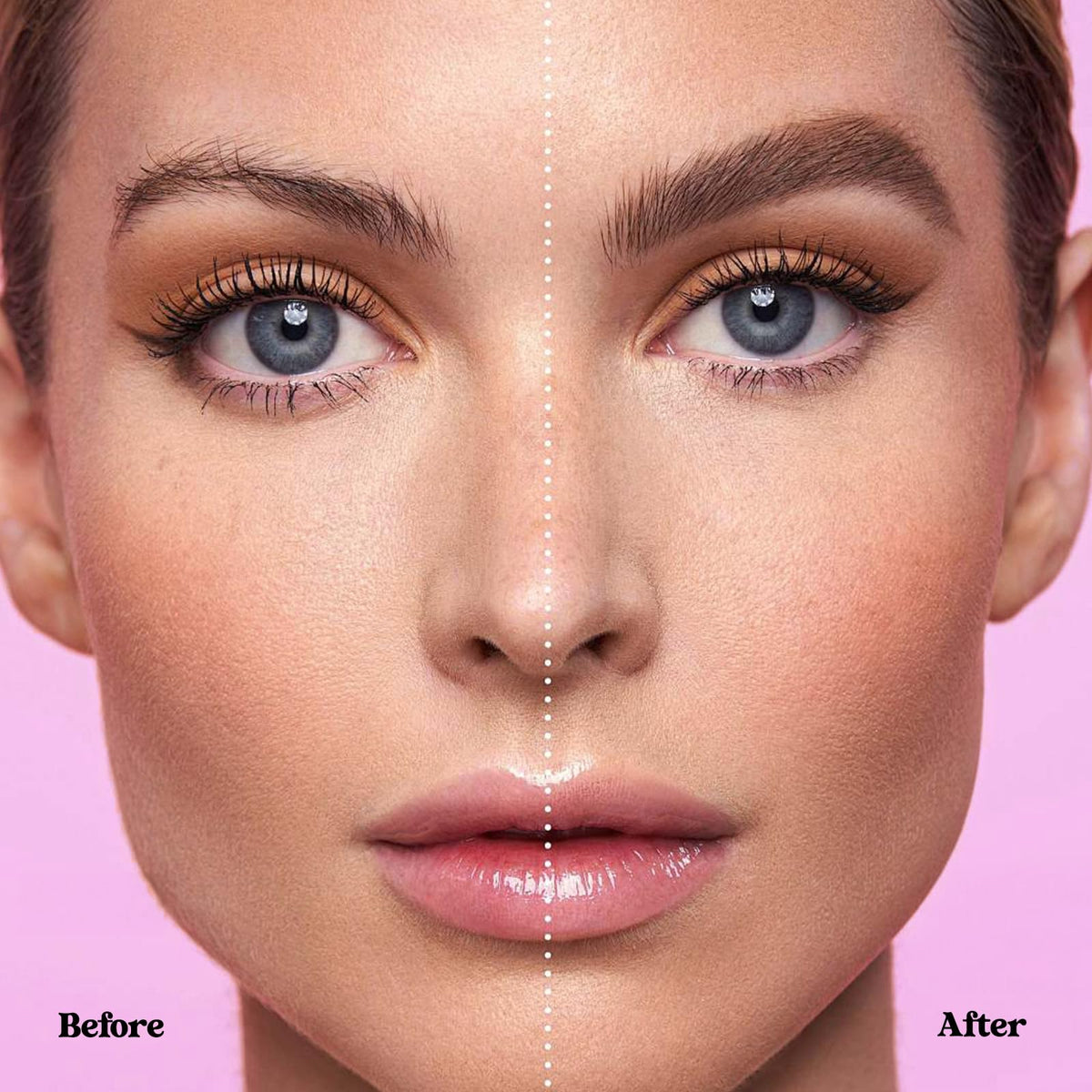 TOSOUATOP before and after brow comparison showing fuller shape