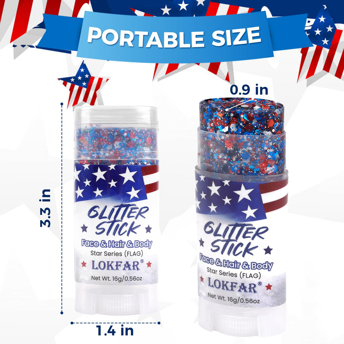 TOSOUATOP lifestyle patio party scene with people wearing patriotic glitter accents