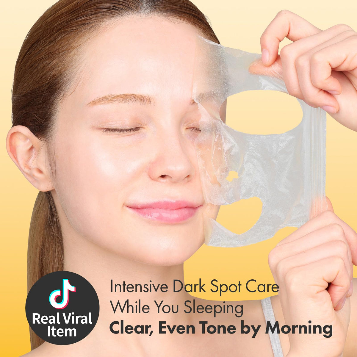 TOSOWOONG being applied on face at night demonstrating ease of use and overnight wear
