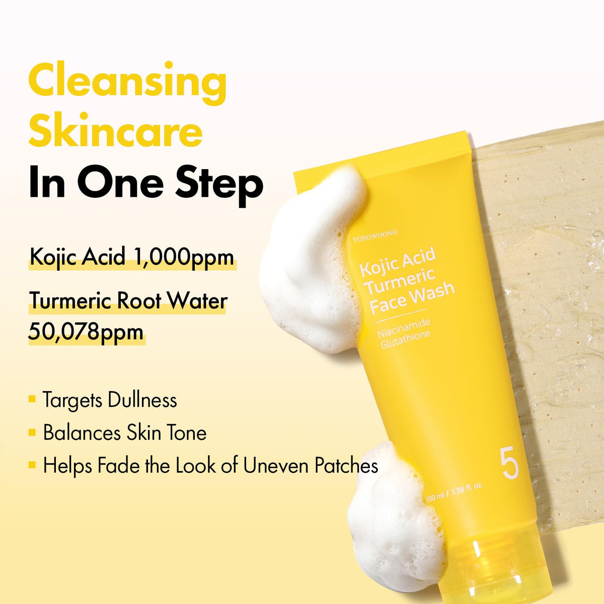 TOSOWOONG capsule-infused foam close-up unclogs pores