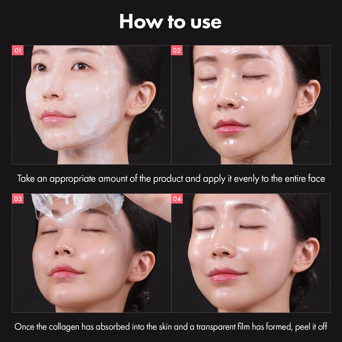 TOSOWOONG collagen ingredient bottle illustrating low molecular weight absorption