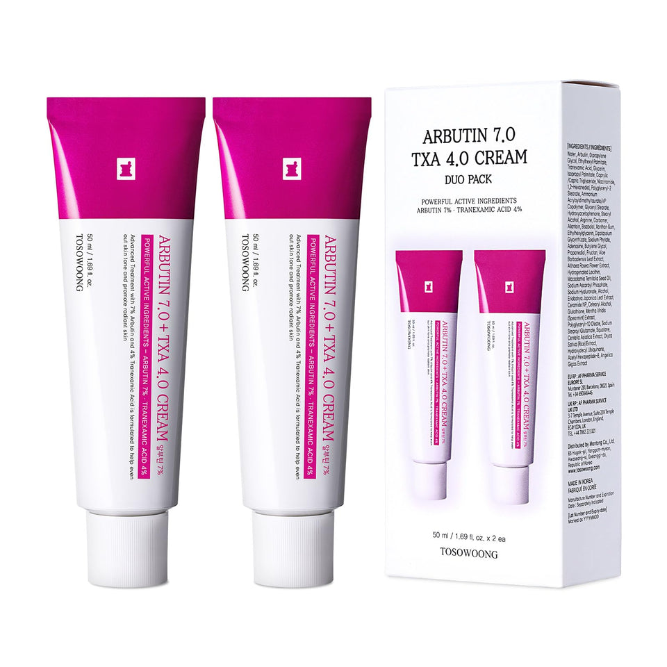 TOSOWOONG front packaging showing dual 50ml bottles and benefits