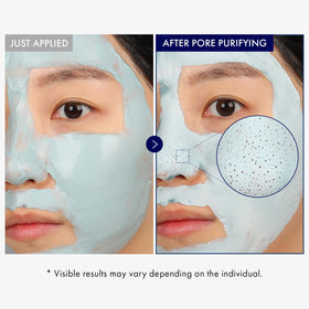 TOSOWOONG mask applied on face delivering cooling feel and deep cleanse