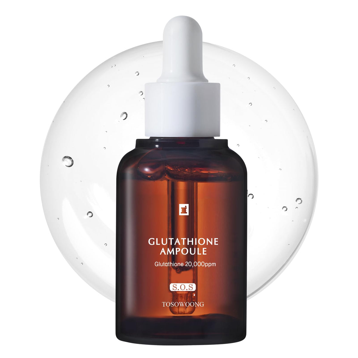 TOSOWOONG front bottle view showing sleek serum packaging and clarity benefit