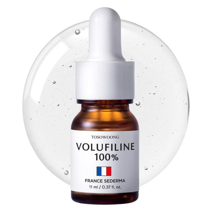 TOSOWOONG front bottle showing compact volumizing serum packaging and benefit