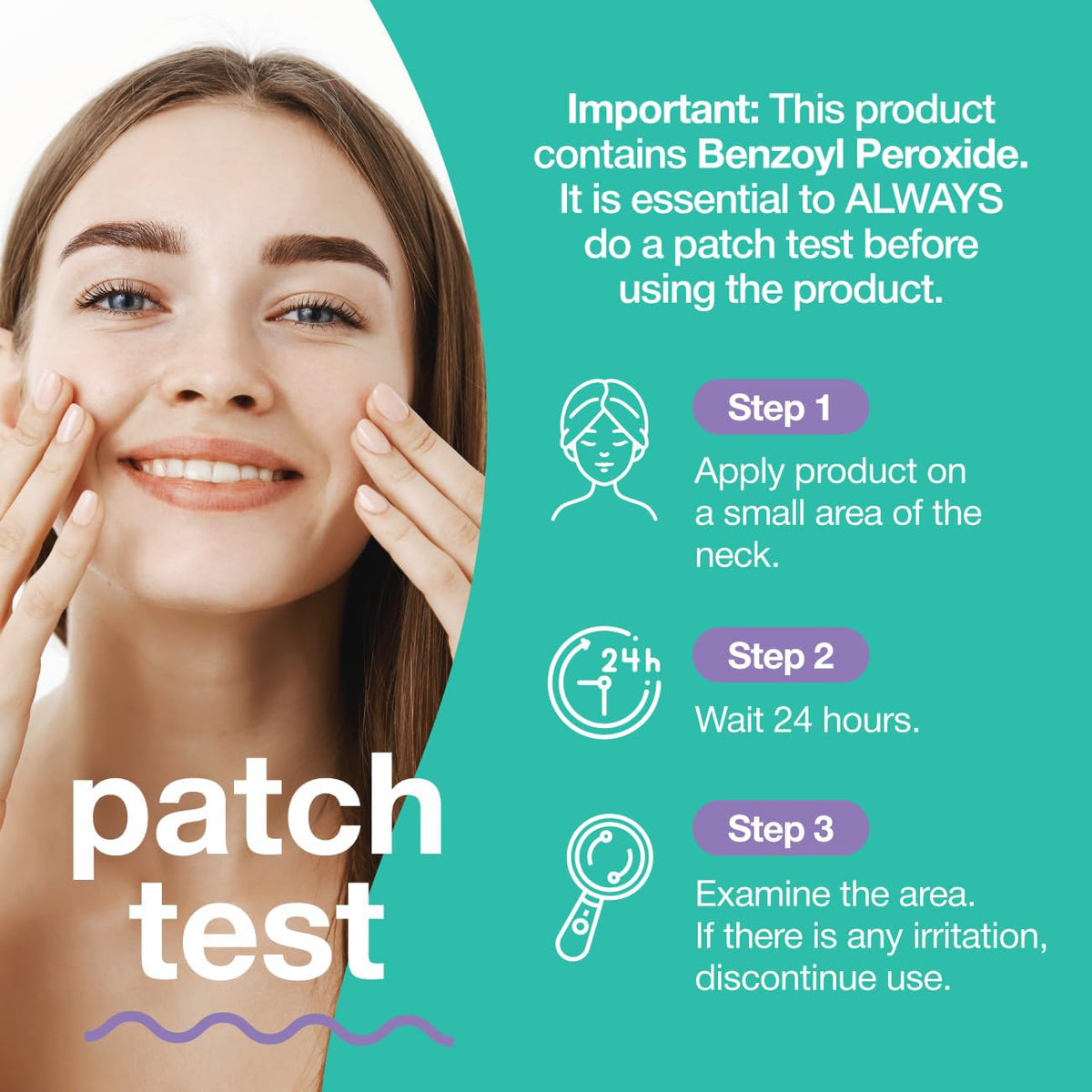 TOUCH treating back acne showing coverage for face and body use