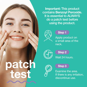 TOUCH treating back acne showing coverage for face and body use
