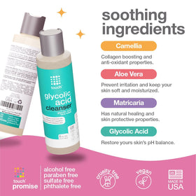 TOUCH gel-to-foam texture demonstrating gentle exfoliating action