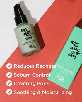 TOUCH IN SOL application on fingers demonstrating blendable, lightweight formula
