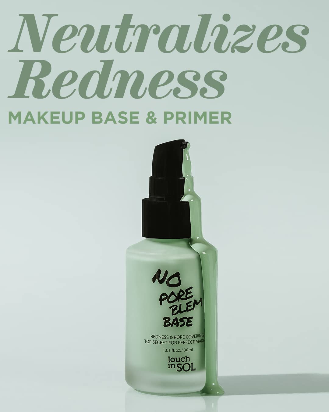 TOUCH IN SOL texture close-up of green primer illustrating smooth consistency