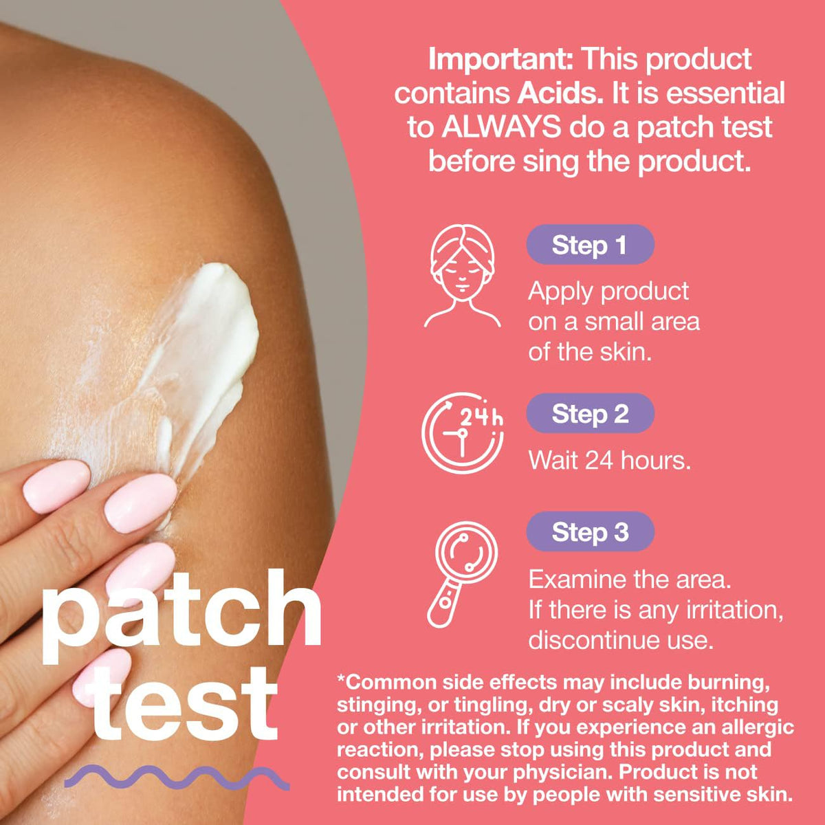 TOUCH Radiance Cream being applied to face demonstrating even tone improvement