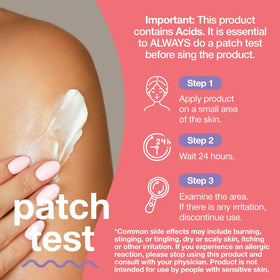 TOUCH Radiance Cream being applied to face demonstrating even tone improvement