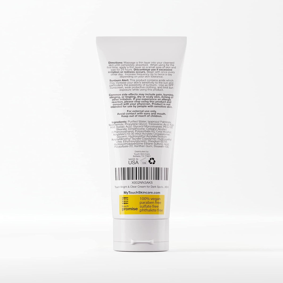 TOUCH Radiance Cream on bathroom vanity in lifestyle scene promoting daily routine