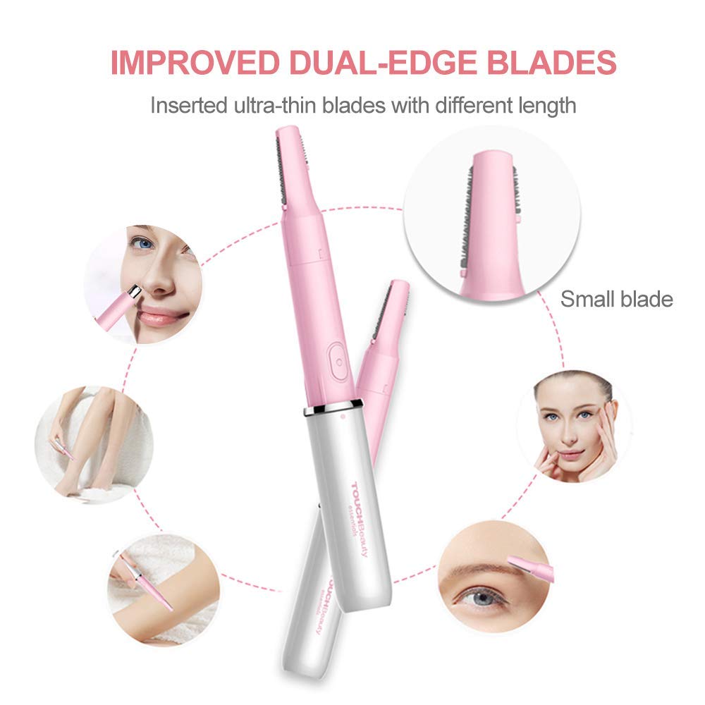 TOUCHBeauty close-up of precision trimmer head for accurate eyebrow shaping
