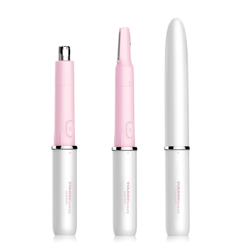 TOUCHBeauty front view showing compact all-in-one trimmer for travel convenience
