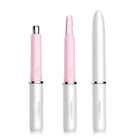 TOUCHBeauty front view showing compact all-in-one trimmer for travel convenience