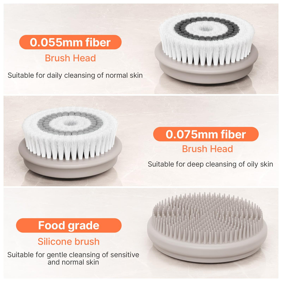TOUCHBeauty travel case open with brush and heads inside for hygienic storage on the go