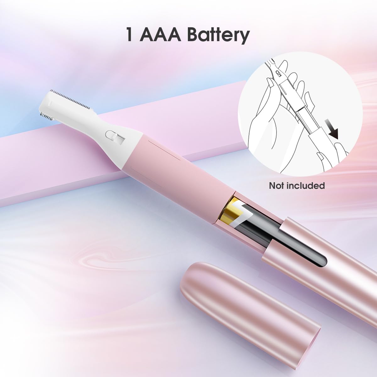 TOUCHBeauty trimmer inside makeup bag illustrating easy-to-carry grooming