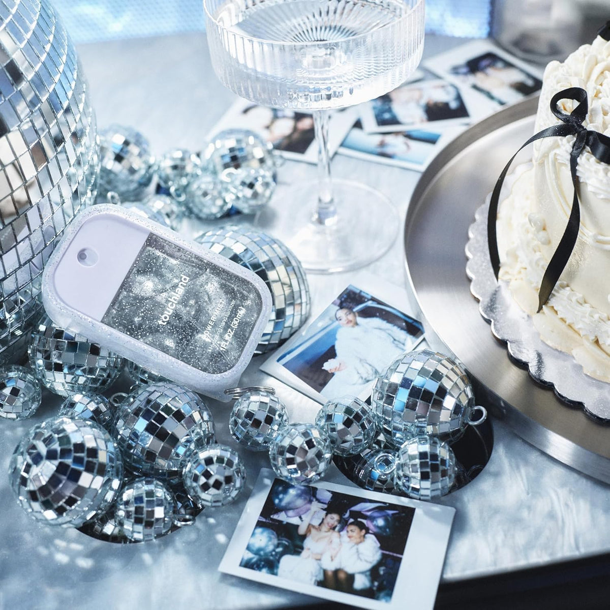 Touchland Confetti Cake lifestyle purse scene showing everyday use convenience