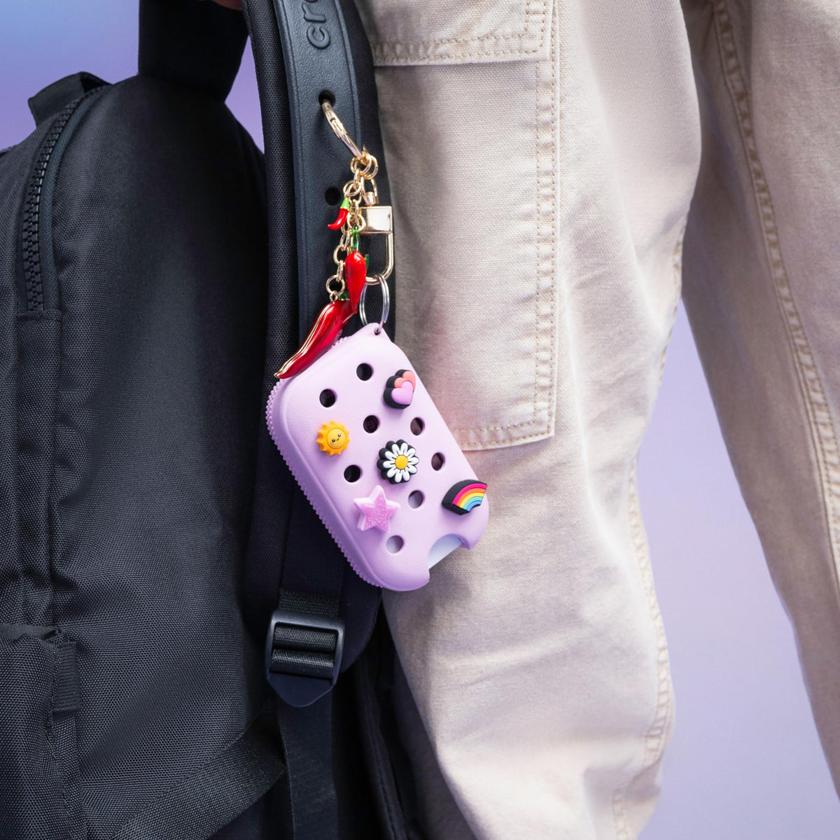 Touchland close-up texture of Sugarpop Pink case showing durable finish benefit