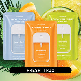 Touchland Frosted Mint close-up nozzle demonstrating precise mist application benefit