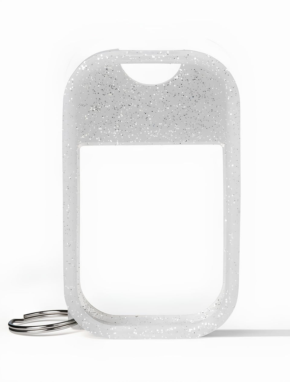 Touchland frosted sparkle case front view shows neat fit and stylish shimmer benefit