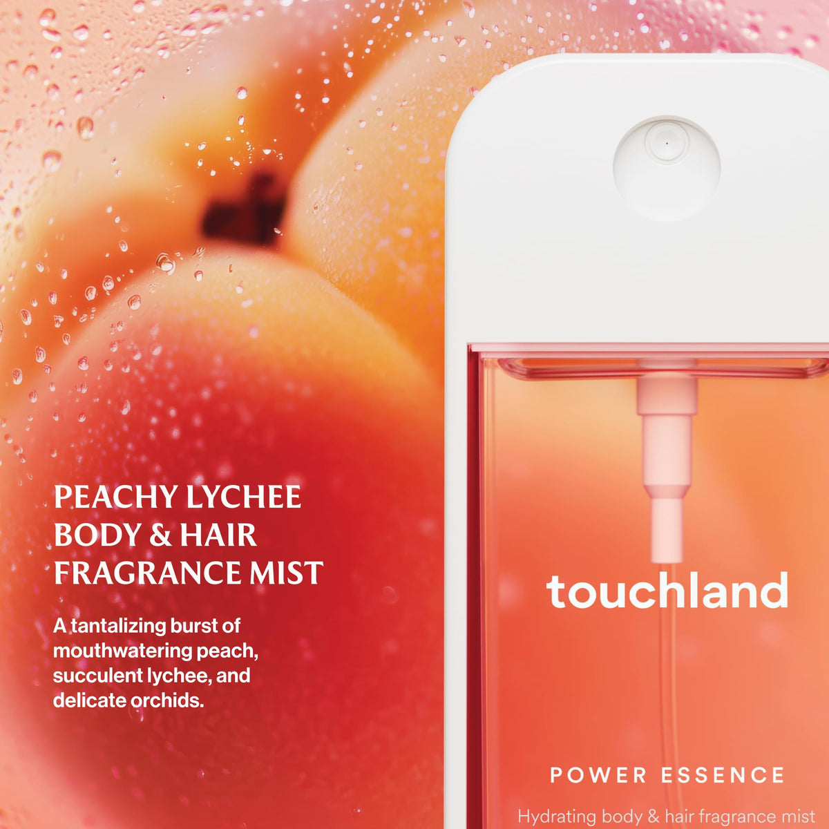 Touchland capless mist spraying micro-fine droplets for quick refresh