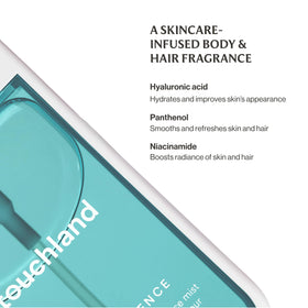Touchland mist applied to hair ends to add fragrance and light conditioning