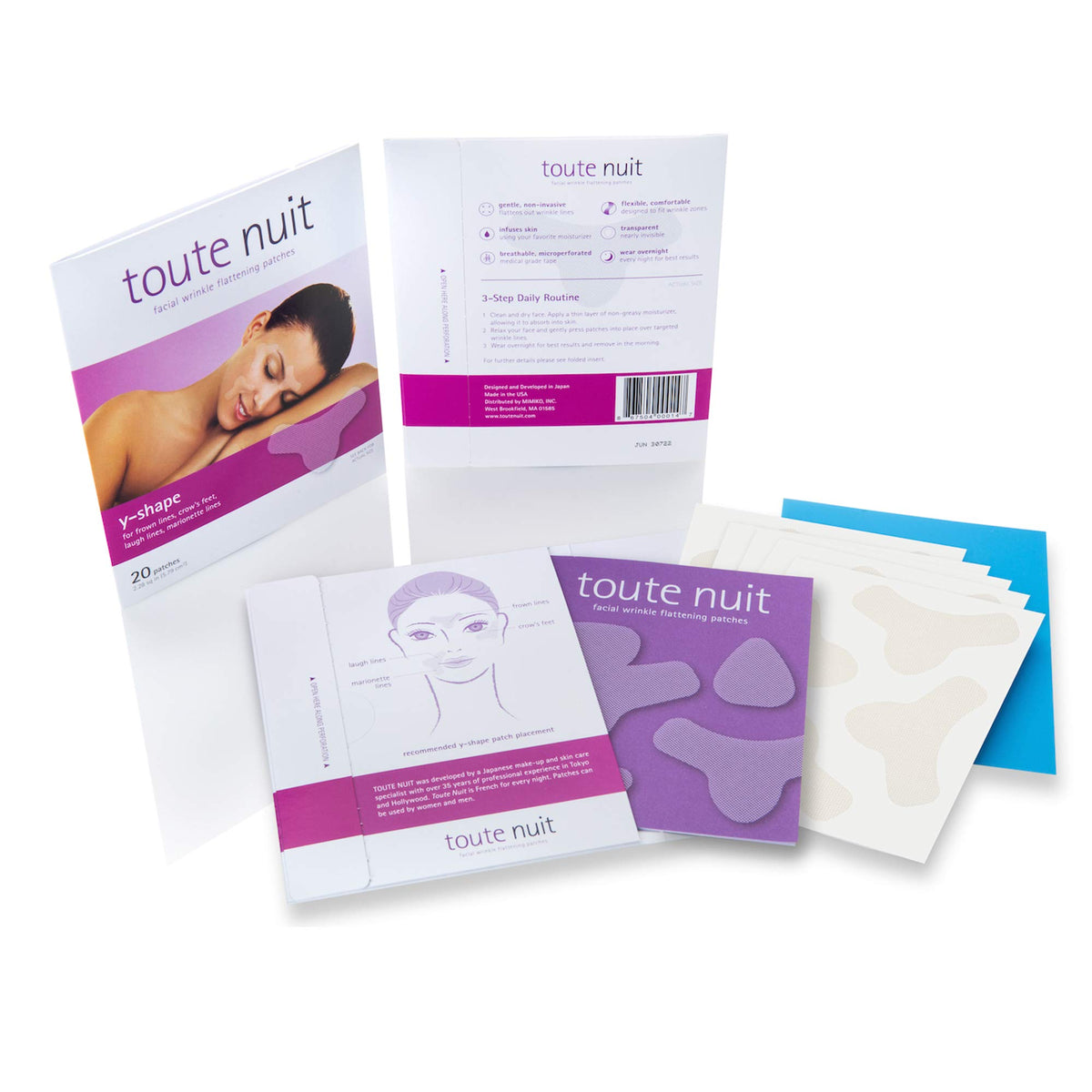 Toute Nuit step-by-step application guide showing easy, quick placement
