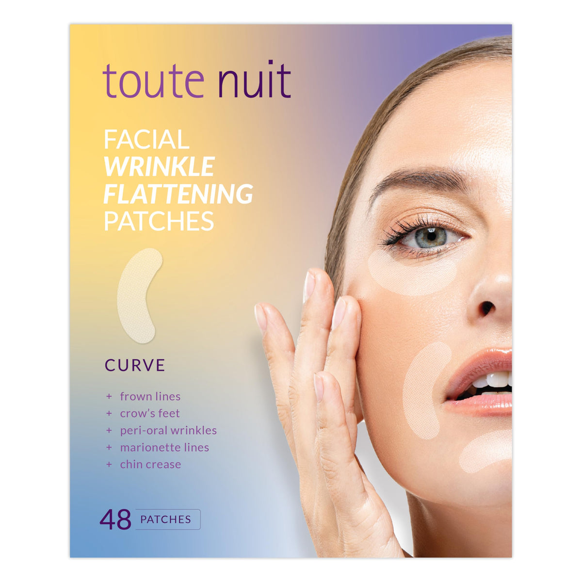 Toute Nuit front packaging showing product name and count, clear branding benefits
