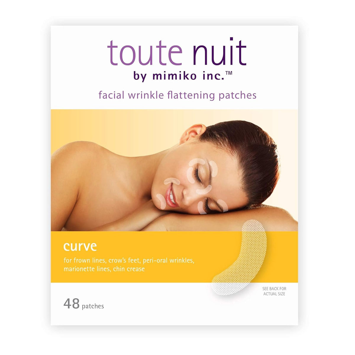 Toute Nuit single transparent patch close-up showing thin, comfortable design