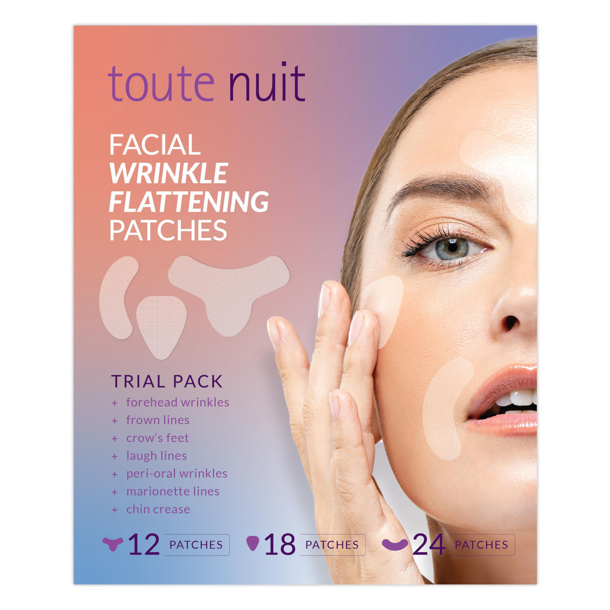 Toute Nuit front packaging showing trial pack and count, promotes easy testing
