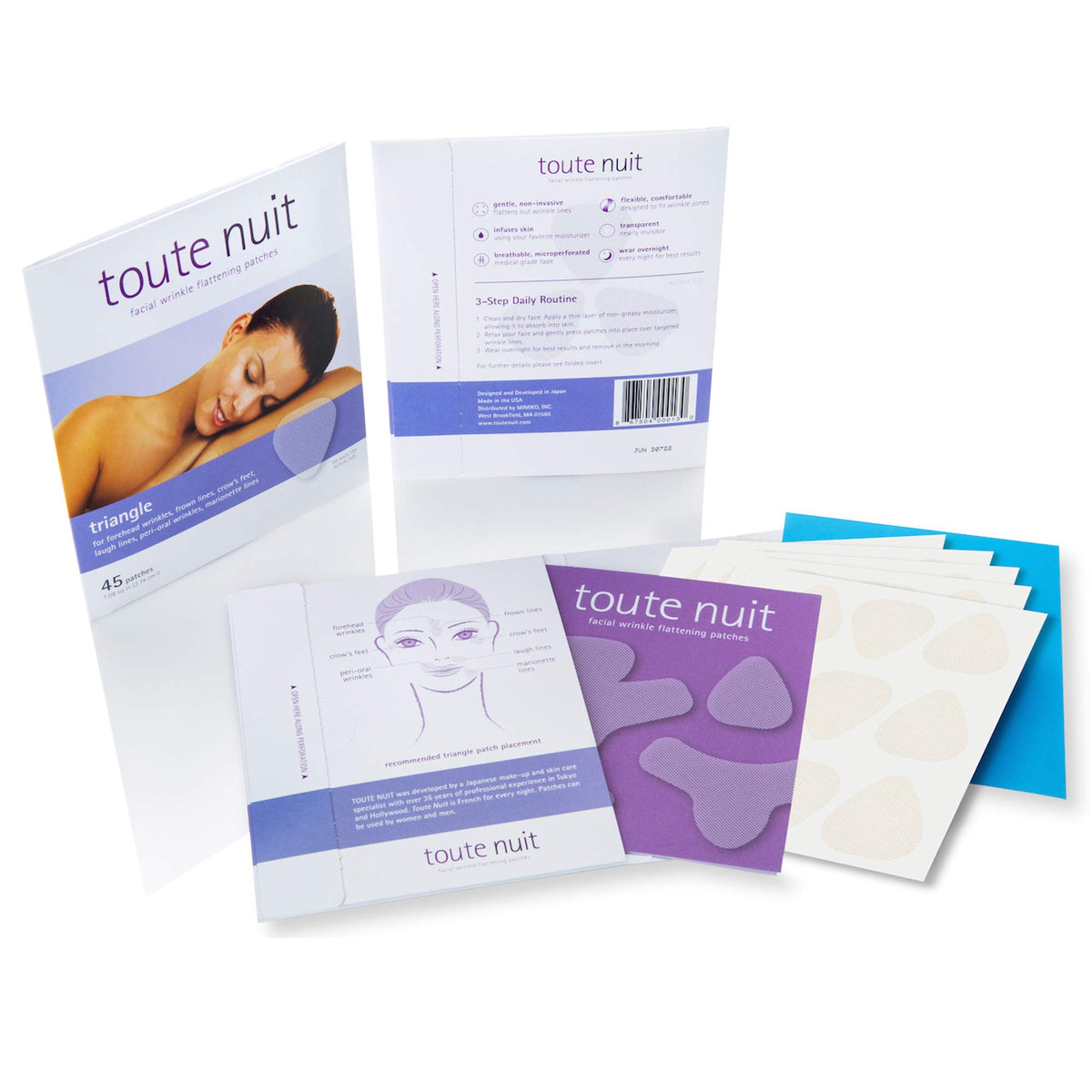 Toute Nuit material texture detail highlighting hypoallergenic surface, gentle-on-skin benefit