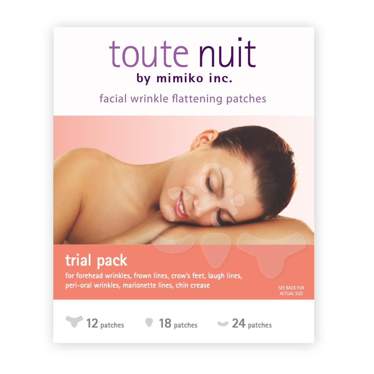 Toute Nuit close-up of patch texture highlighting transparent, comfortable material
