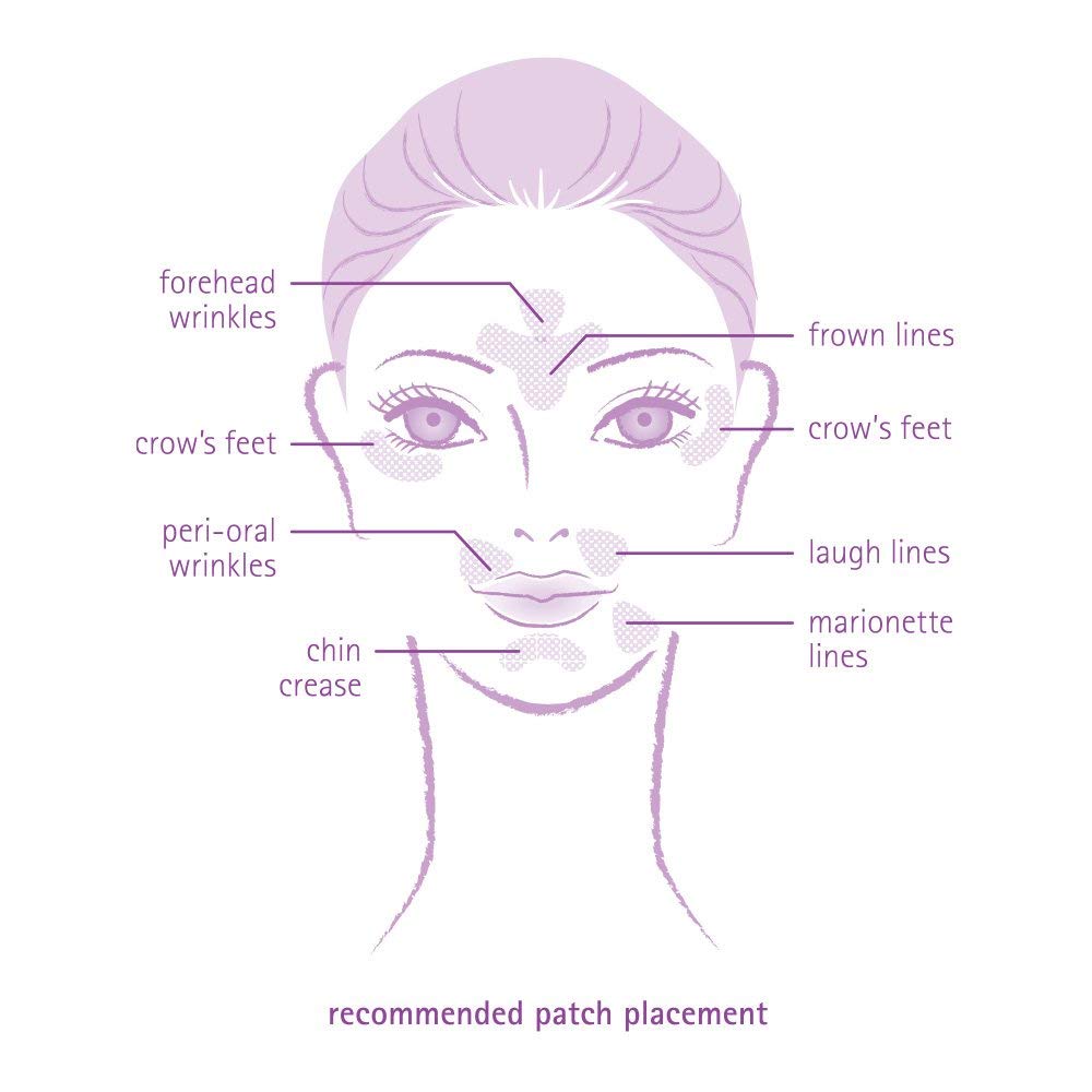 Toute Nuit triangle patch detail for targeted frown line coverage and precision